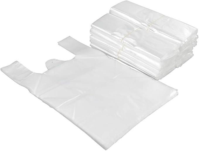 Begale 480 Count Plastic T-Shirt Shopping Bags, Reusable Carryout Bags