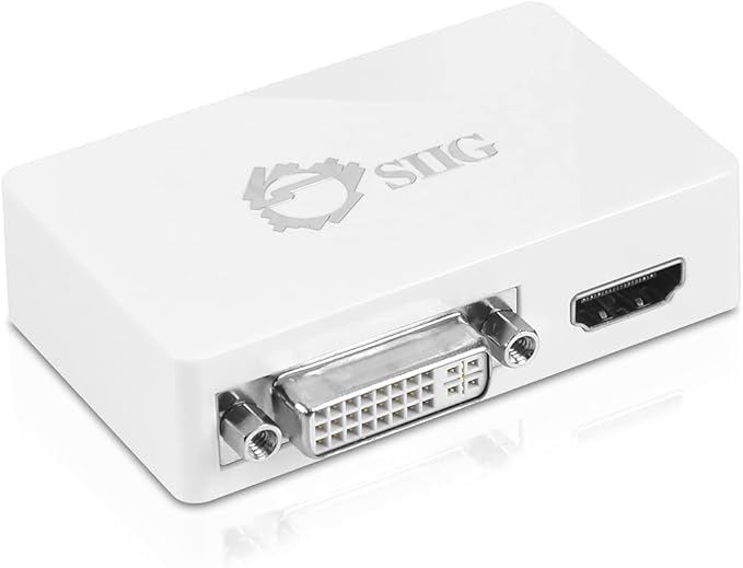 Siig USB 3.0 to HDMI/DVI Dual Monitor Adapter, 1920x1080p (Full HD) and 2048x1152, Video Graphics Adapter Compatible with DisplayLink Supports MacOS and Windows, JU-H20511-S1
