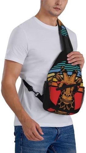 Cross Chest Bag Diagonally for Men Shoulder Bag for Travel Hiking Trendy Sling Bag with Adjustable Shoulder Strap