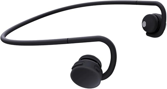 nwm GO Wireless On-Ear Speakers (Open Ear Earphones) Sound Leakage suppressed (PSZ Technology - Bone Conduction Alternative) Designed in Japan | Fog Black