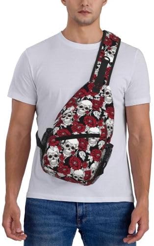 Cross Chest Bag Diagonally for Men Shoulder Bag for Travel Hiking Trendy Sling Bag with Adjustable Shoulder Strap