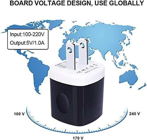 USB Charger Block 10 Pack, UorMe 1A 5V Single Port Power Adapter Charging Phone Cube Box Brick Plug Pack Compatible with iPhone 14 13 12 SE 11 X 8, Galaxy S22 A13 A03S A21 Note20 A71 A51 A31 S10 S9 S8