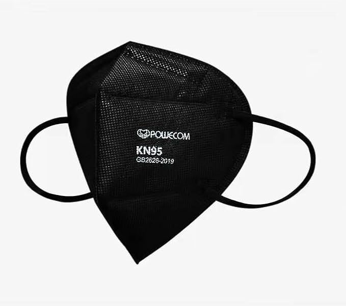 KN95 Respirator Face Masks (10 Pack) | Black | Earloop Style