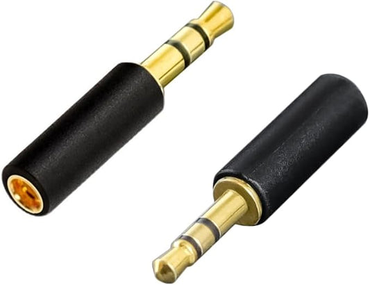 okcsc 2.5MM Male to MMCX Female Headphone Adapter for Dual MMCX Cable Adapter for AKG Y400 Y500 Y50BT Y50 Y45BT Y600NC for JBL E55BT E50BT E45BT E40BT E40 E35 E30 Tune 600BTNC DUETNC 1 Pair Black