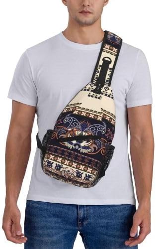 Cross Chest Bag Diagonally for Men Shoulder Bag for Travel Hiking Trendy Sling Bag with Adjustable Shoulder Strap