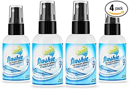 Flushie Pre-Toilet Spray for Travel Size Toiletries - Bathroom Spray Deodorizer for Toilet - Poop Odor Eliminator