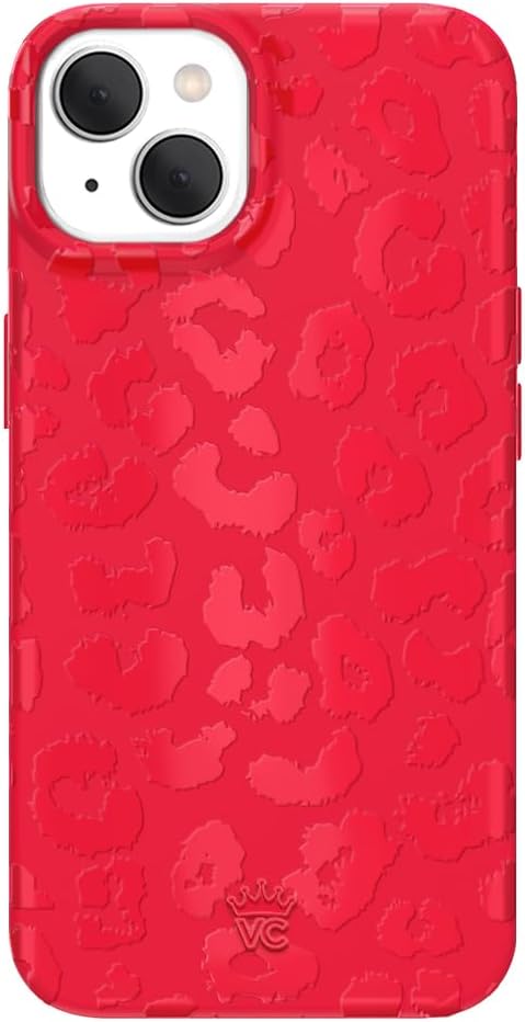 VELVET CAVIAR for iPhone 15 Plus Case - Compatible with MagSafe - 10ft Drop Tested - Red Leopard Animal Print