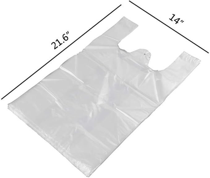 Begale 480 Count Plastic T-Shirt Shopping Bags, Reusable Carryout Bags