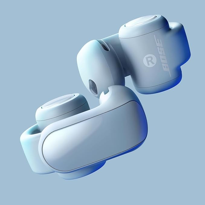 Bose Ultra Open Bluetooth Earbuds, True Wireless Earbuds with OpenAudio for Awareness, Clip On Design for Comfort, Immersive Audio, Up to 48 Hrs of Playtime, Moonstone Blue - Limited Edition Color