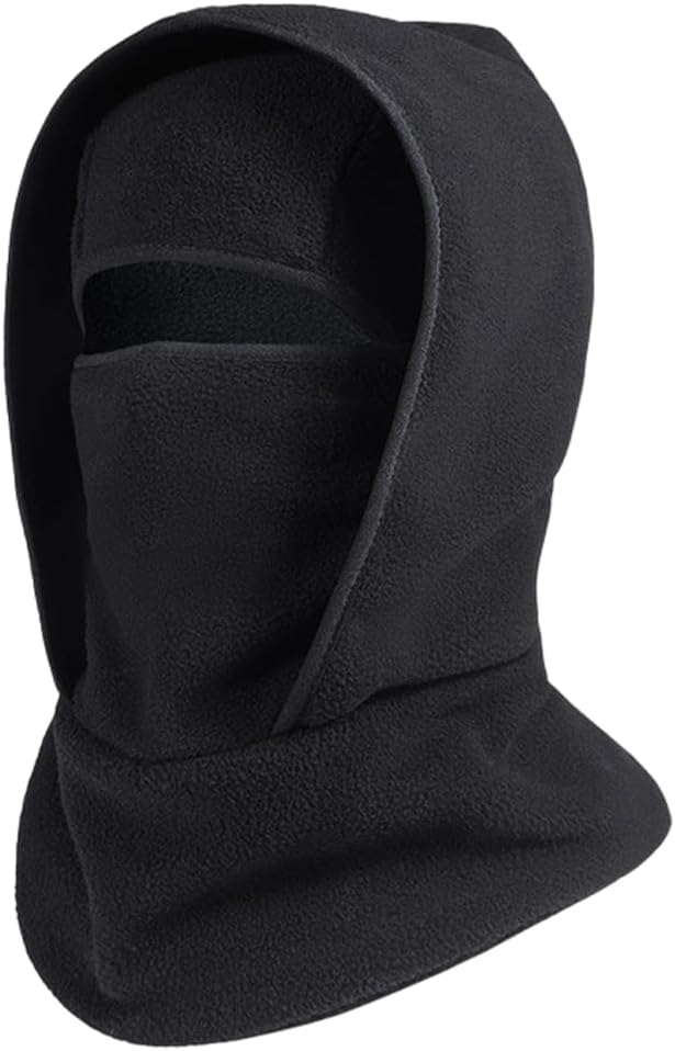 Outdoor Winter Warm Hat Neckband Integrated Cycling Mask, Winter Balaclava Ski Mask, Windproof Fleece Face Cover