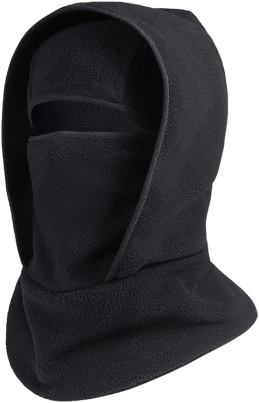 Outdoor Winter Warm Hat Neckband Integrated Cycling Mask, Winter Balaclava Ski Mask, Windproof Fleece Face Cover