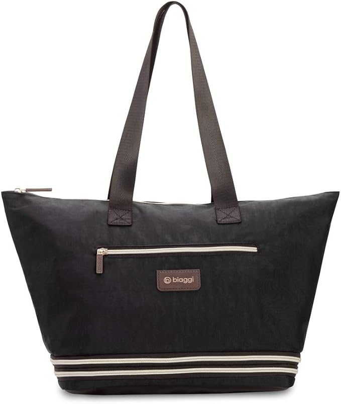biaggi ZipSak Boost! Foldable Travel Tote – Lightweight Carry-On Personal Item Travel Bag for Women, Airplane, Gym, Overnight