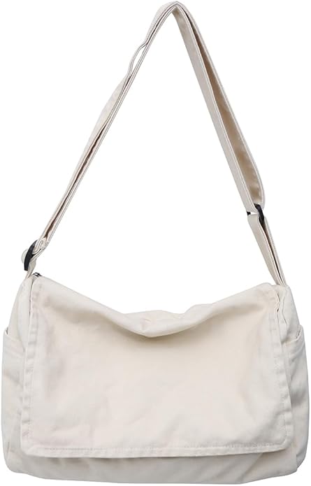 Collsants Messenger Bag for Women Men Satchel Bag Canvas Crossbody Shoulder Bag Casual Sling Bag
