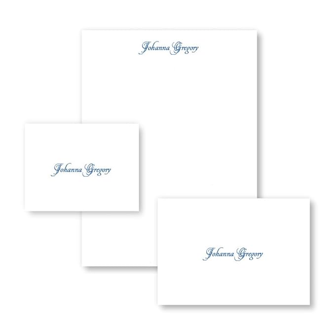 Personalized Raised Ink Ensemble Set, Enclosure Cards, Fold Notes, Sheets, Envelopes
