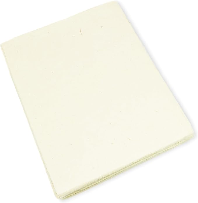 Handmade Lokta Laser and Inkjet Printer Paper with Deckle Edge 8.5x11 Inch Vintage Decorative Specialty Printing Paper (100 Sheets, Natural)