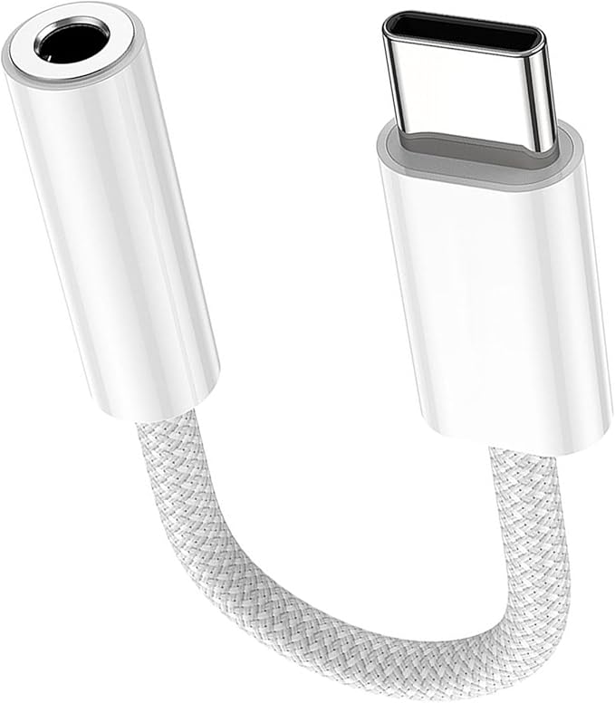 [32Bit/384KHz] USB C to 3.5 mm Headphone Jack Adapter, USB C Headphone Audio Jack Cable Cord Hi-Fi DAC Chip Support Audio Sample Rate, Compatible for iPhone 15, Pixel,iPad, Galaxy S22 S21 Ultra etc