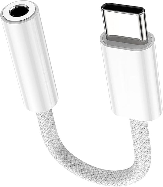 [32Bit/384KHz] USB C to 3.5 mm Headphone Jack Adapter, USB C Headphone Audio Jack Cable Cord Hi-Fi DAC Chip Support Audio Sample Rate, Compatible for iPhone 15, Pixel,iPad, Galaxy S22 S21 Ultra etc