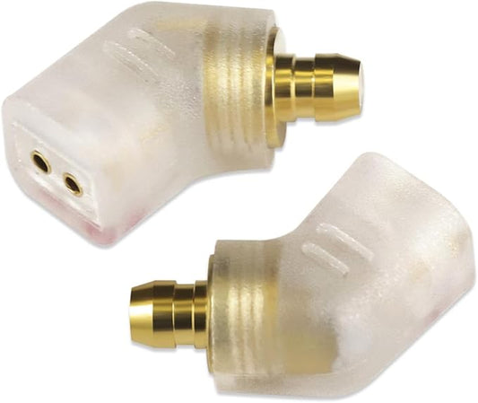 okcsc Ear Male to Flat 0.78 2PIN Female Headphone Adapter for Ear Earbuds to 0.78 2PIN Cable for Pentaconn Ear PE Mini Adapter for for HS1511 HS1511CU 1750CU 1300ss Madoo Madoo M001 1 Pair Clear
