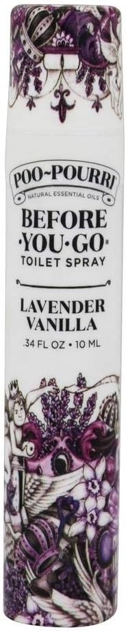 Poo-Pourri Before-You-Go Toilet Spray, Lavender Vanilla, Travel Size 10 mL - Lavender, Vanilla and Citrus