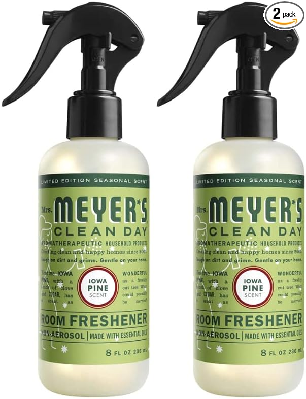 Mrs. Meyer's Clean Day Room Freshener, Iowa Pine, 8 Fl Oz. (Pack of 2)