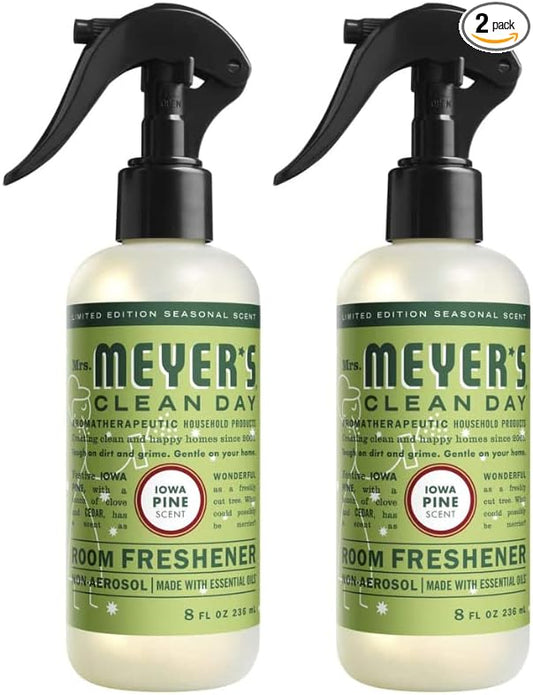 Mrs. Meyer's Clean Day Room Freshener, Iowa Pine, 8 Fl Oz. (Pack of 2)