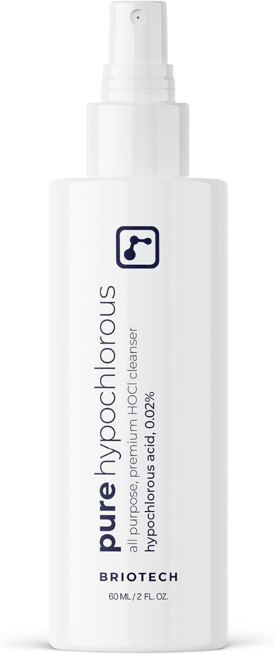 BRIOTECH Pure Hypochlorous Acid Spray and Cleanser, Original Premium HOCl Topical Solution, Multi-Purpose Cleaner, Family Approved & Pet Friendly, 2 fl oz Travel Size