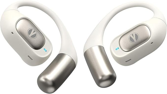 Open Ear Headphones, Bluetooth 5.4 Wireless Earbuds with Earhook, 48H Playtime Open Ear Earbuds with Mic, 3 EQ Modes, ENC Clear Calls, Lightweight, Comfort Headphones for Running Sport Workout (White)