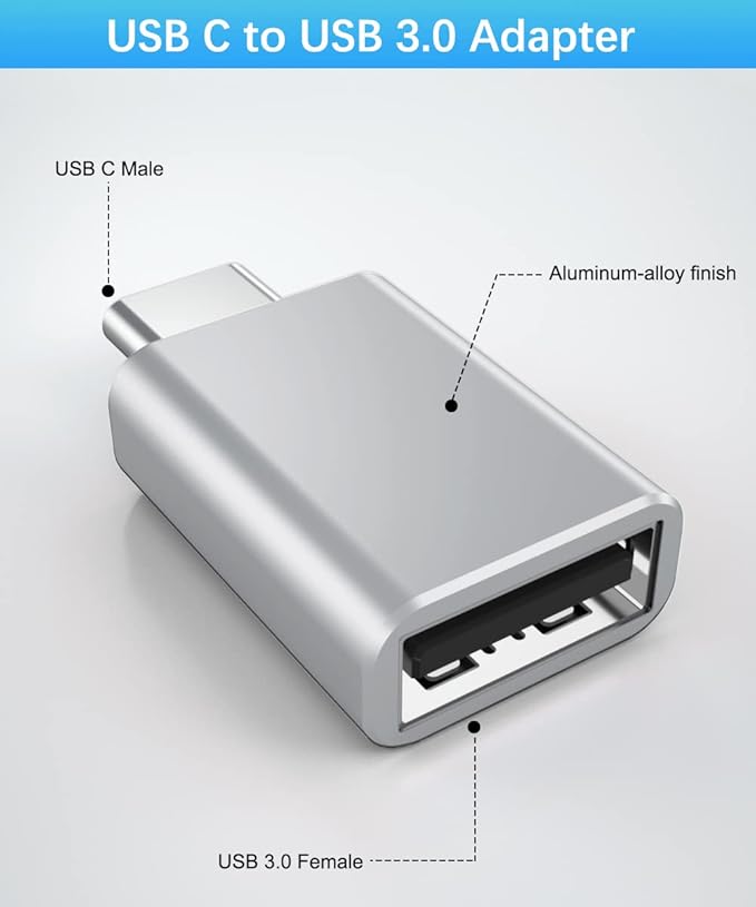 Elebase for Apple Watch 11 10 Charger Adaptor 4Pack,USB to USB C Adapter with Type C Male to USB 3.0 Female Converter,Thunderbolt 4 OTG for iPhone 17 16 15,AirPods Pro 3,iWatch Ultra 3,Samsung S25 S24