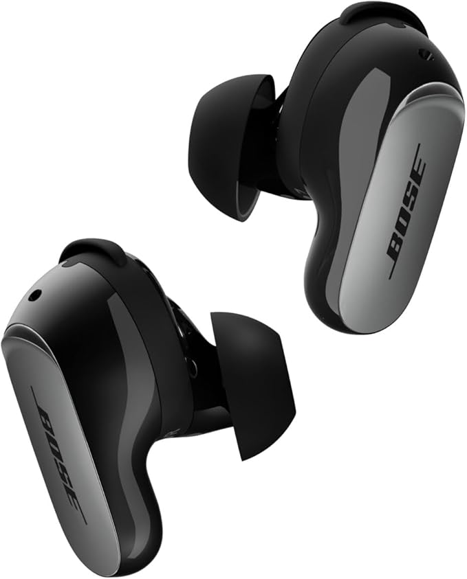 Bose New QuietComfort Ultra Bluetooth Earbuds (2nd Gen), Wireless Noise Cancelling Earbuds, Up to 6 Hours Battery, IPX4 Rating, Immersive Audio, Deep Bass, Black