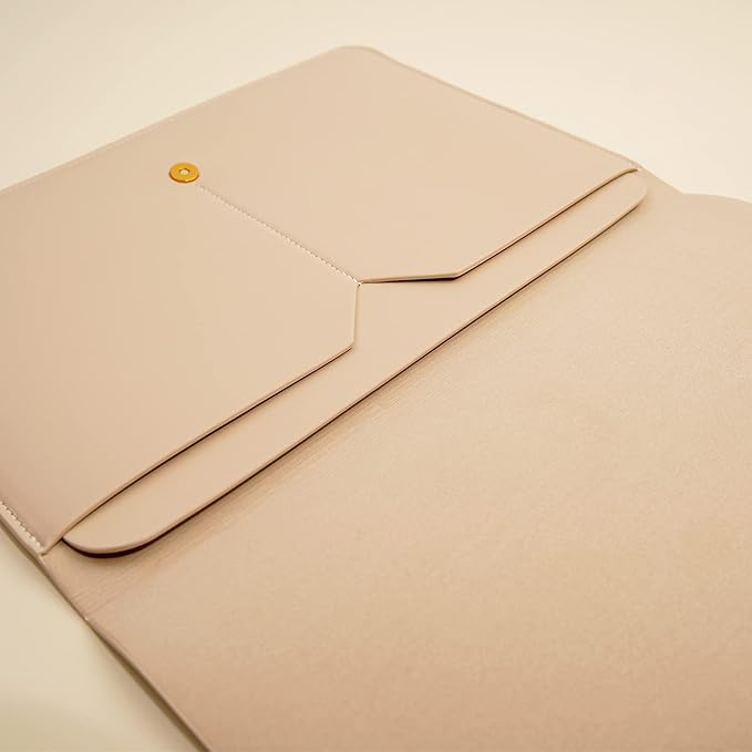 Laptop Sleeve 15 Inch Compatible with New MacBook Pro 15, MacBook Pro 16, Surface Book 15, Dell XPS 15 with Small Pouch, Mouse Pad and Cord Organizer, Color Beige