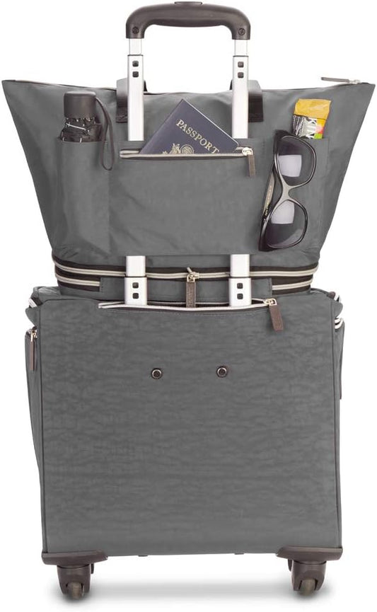 biaggi ZipSak Boost! Foldable Travel Tote – Lightweight Carry-On Personal Item Travel Bag for Women, Airplane, Gym, Overnight