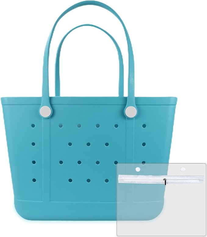 X Large Beach Bag, Oversized Rubber Beach Bag, Washable Open Tote Bag Durable Tote Travel Bags