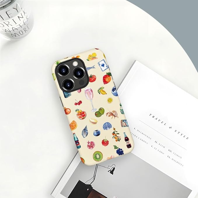 DAIZAG Case Compatible with iPhone 11 Pro Max,Fit Shockproof Cover for Women Girls,Fruit Flower Seashell Aesthetic