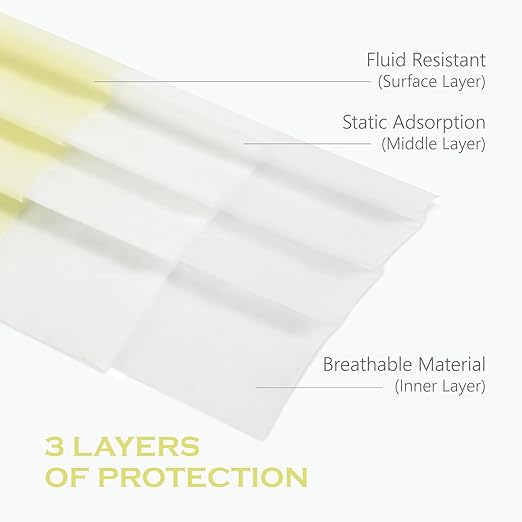 CSD Colo 30 Pcs Yellow Disposable Face Masks, 3 Ply Adult Mask with Elastic Ear Loop, Nose Bridge Clip, Breathable Comfortable Mask Great for Indoor, Outdoors Use (Calla Yellow)