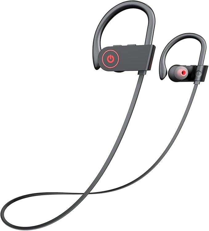 Boean Wireless Sport Headphones with IPX7 Waterproof Bluetooth V5.3, HD Bass+ Sound, 15H Playtime, Sound Isolation