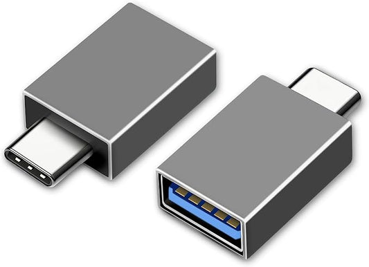 USB C to USB Adapter USB C Male to USB3.0 Female OTG Adapter Compatible with MacBook Air 2020/MacBook 12 inch/iPad Pro 2020 and More, Dark Green(Pack of 2)