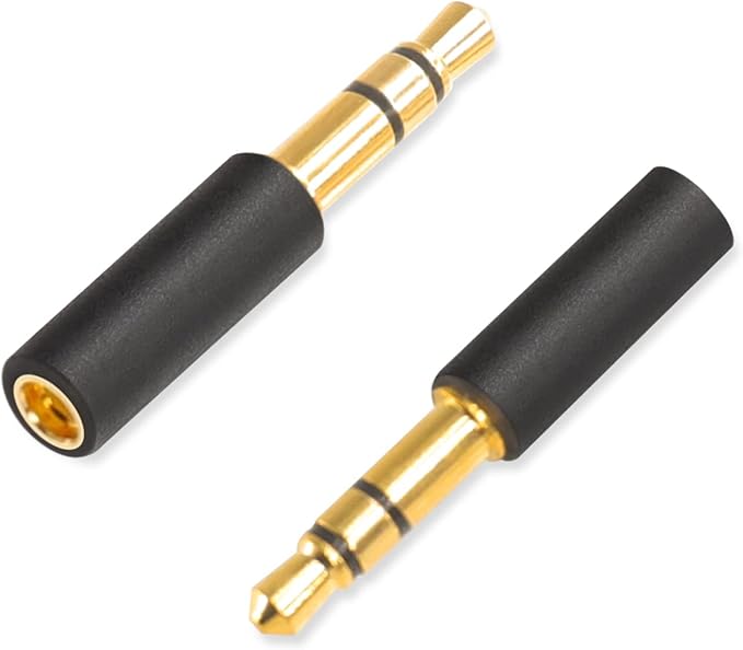 okcsc MMCX Adapter Female to 3.5mm Male Work for MMCX Cable to Connected with DENON AH-D9200/AH-D7200/AH-D7100/AH-D5200/AH-D600 Headsets Black