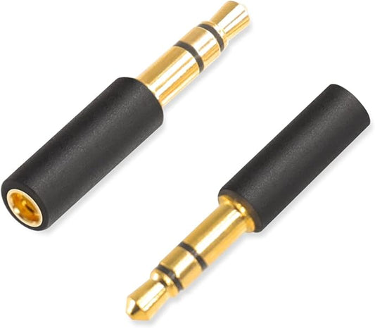 okcsc MMCX Adapter Female to 3.5mm Male Work for MMCX Cable to Connected with DENON AH-D9200/AH-D7200/AH-D7100/AH-D5200/AH-D600 Headsets Black