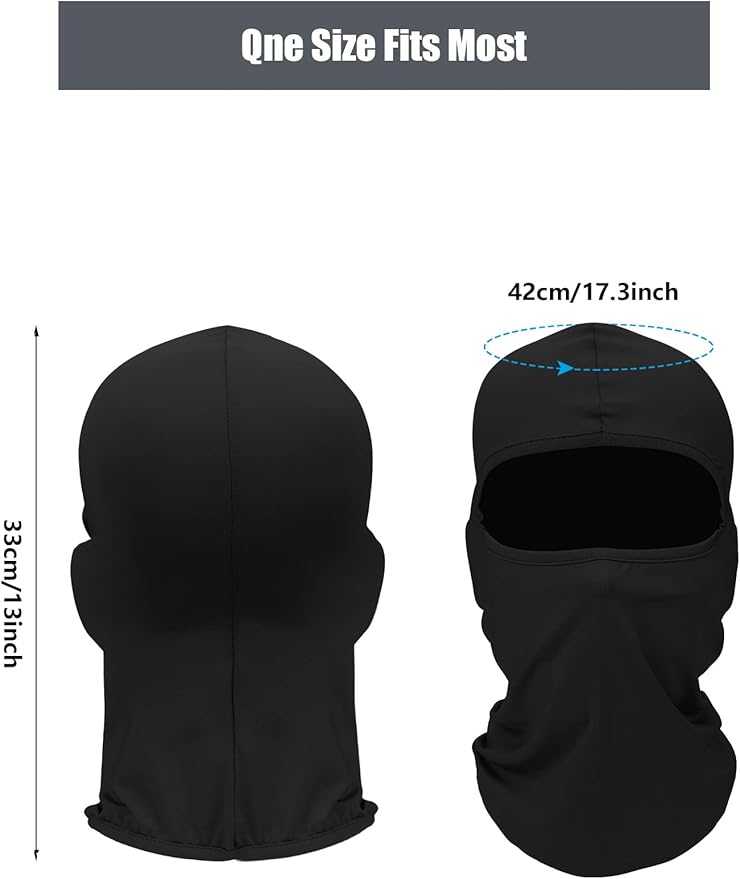 SATINIOR 9 Pcs Ski Mask Men Balaclava Pasa Montañas para Hombre Hood Protection Full Face Cover Cooling Neck Gaiter Bandana