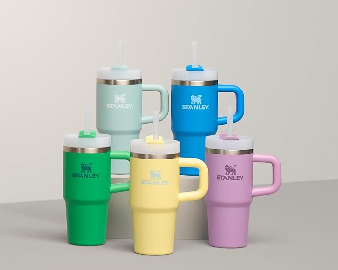 STANLEY Quencher H2.0 Tumbler with Handle and Straw 20 oz | Flowstate 3-Position Lid | Cup Holder Compatible for Travel | Insulated Stainless Steel Cup | BPA-Free | Seafoam