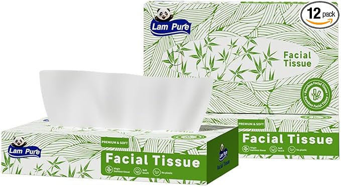 tissues 80 Tissues per Box,3-Ply tissue paper facial tissue 12 boxes of bulk facial tissues Applicable to Dining room bedroom