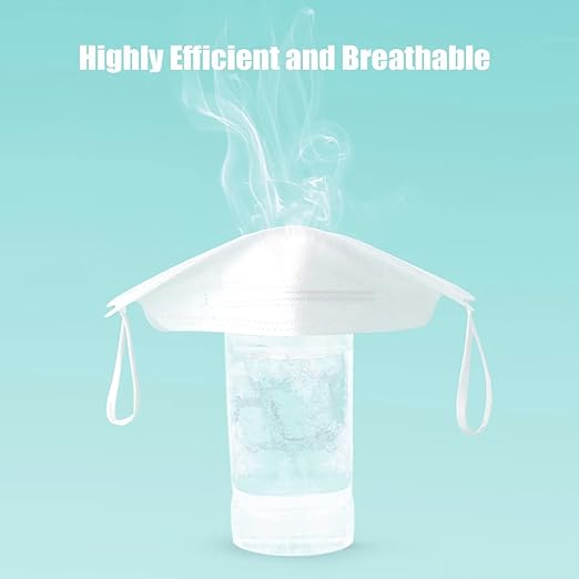 akgk KN95 Face Masks 50 Pack, 5-Ply Disposable White Face Mask Against PM 2.5 Smoke & Dust, Filtration Efficiency 95%