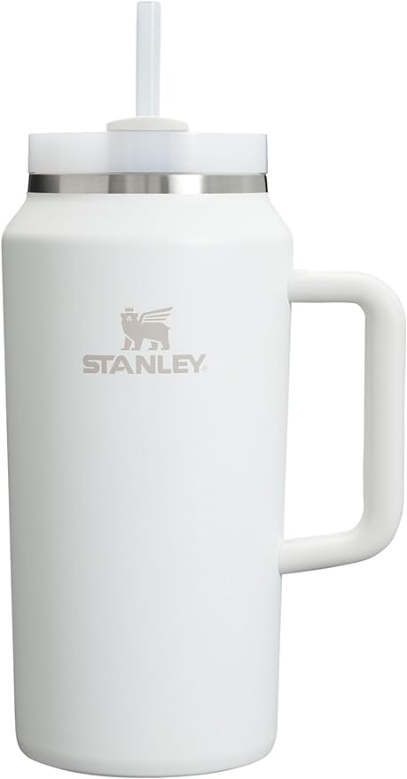 STANLEY Quencher H2.0 Tumbler with Handle & Straw 64 oz | Flowstate 3-Position Lid | Large Capacity for Travel & Sports | Insulated Stainless Steel Cup | BPA-Free | Frost
