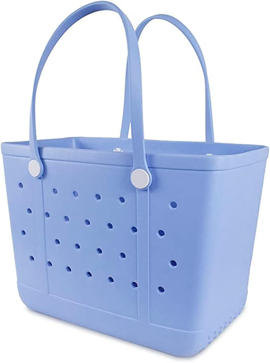 Beach Bag X Large Rubber Tote Bag, Waterproof Washable Open for Women Croc Bag Hand Bag for Beach Pool Yoga