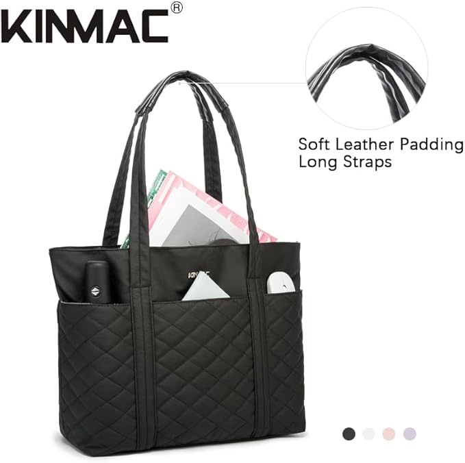 Kinmac Women's Laptop Tote Bag Top Handle Handbag Work Bag for Laptop Computer Up to 15.6 inch