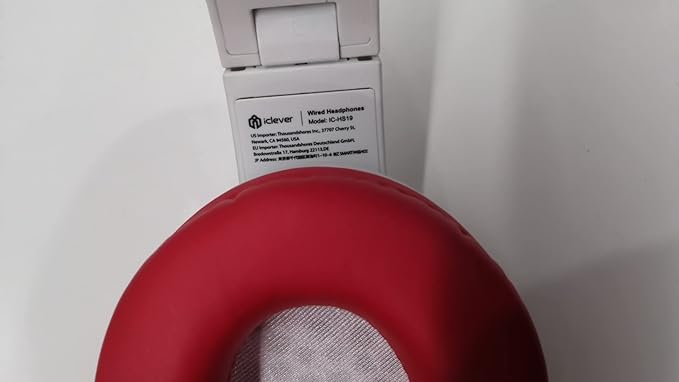 iClever HS19 Kids Headphones with Microphone, 74/85dBA Volume Limiter - Shareport - Over Ear Stereo Headphones for Kids Boys Girls, Foldable 3.5mm Jack Wired Headphone for iPad/School/Travel, White