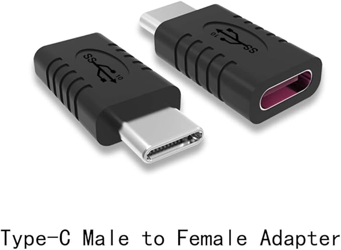 USB C Male to USB C Female Adapter, Converter, Support Data Synchronization and Charging, Suitable for Mobile Phones, Computers, Notebook Computers,2-Pack