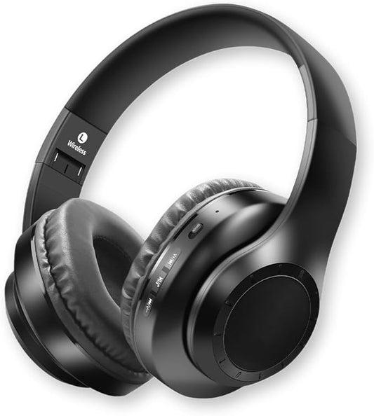JUNAN Bluetooth Headphones Over-Ear,Foldable,Wireless and Wired Headset,Deep Bass,HiFi Stereo Audio,Low Latency Headphone,Built-in Microphone,SD/TF,FM Radio for Cellphone,PC,TV,etc.