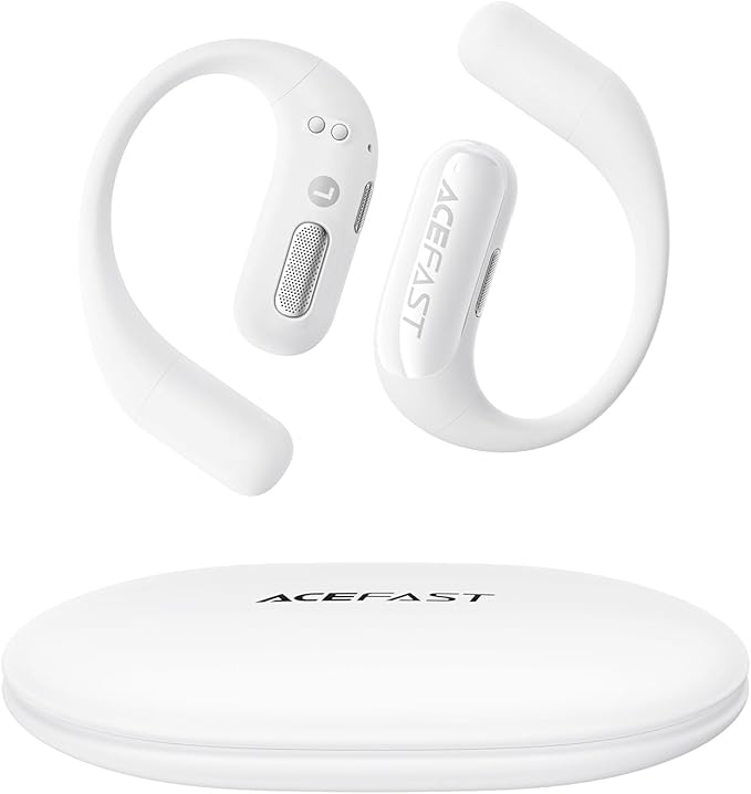 Acefast AceFit Air Open Ear Headphones, Wireless Earbuds with Rich Bass, Bluetooth 5.4 Sports Headphones with Charging Case, 32H Playtime Earbuds IP54 Waterproof for Running, Cycling, Walking, Workout