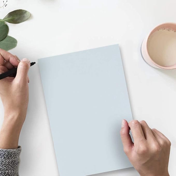 JAM PAPER Parchment 24lb Paper - 90 gsm - 8.5 x 11 - Blue Recycled - 100 Sheets/Pack